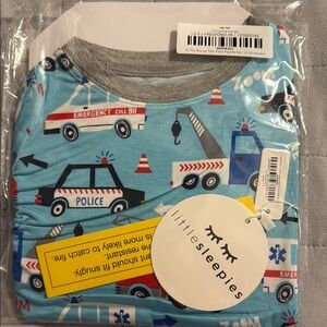 Little Sleepies Blue Emergency Vehicle Pajama Set